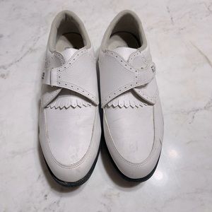Used white women size 8.5 Footjoy Greenjoy Velcro golf shoes